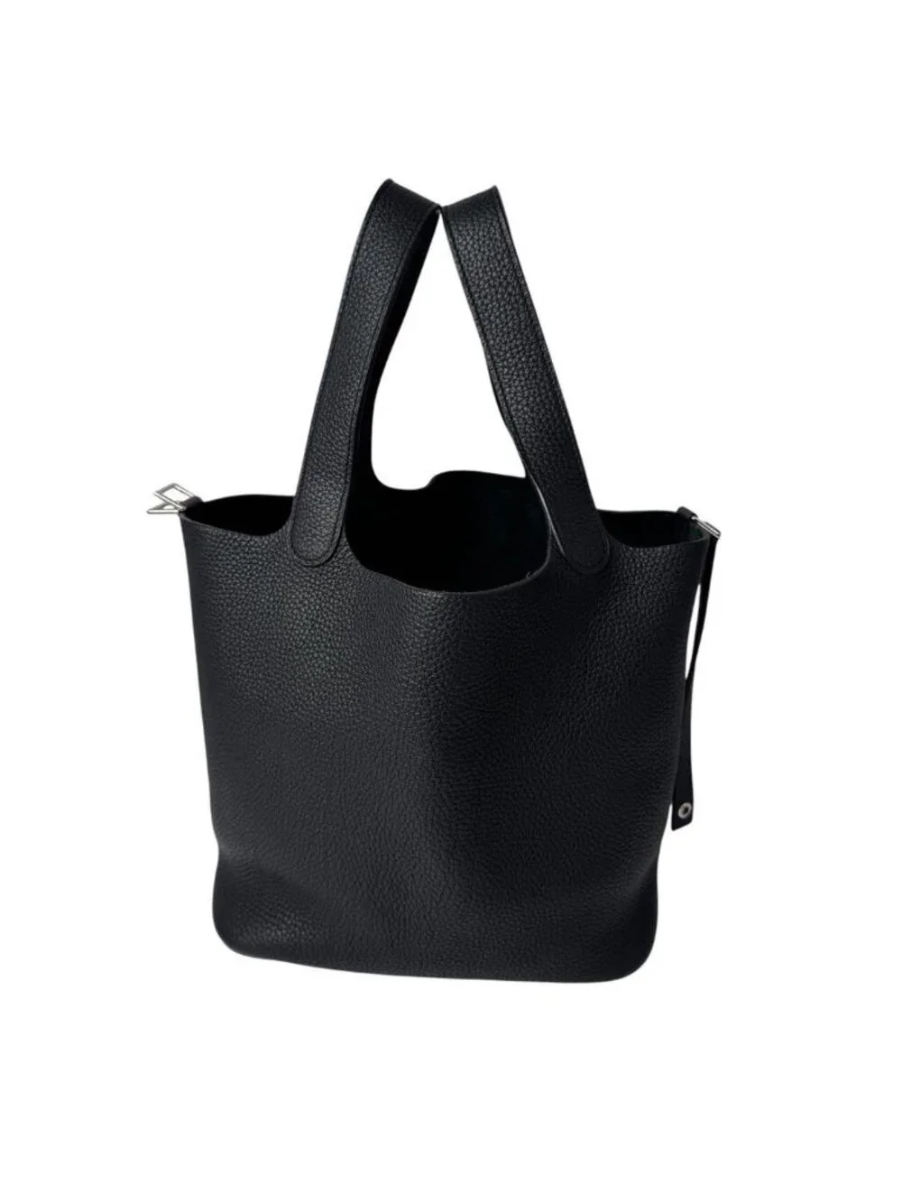 Hermes Picotin Lock MM Noir Black Taurillon Clemence Handbag